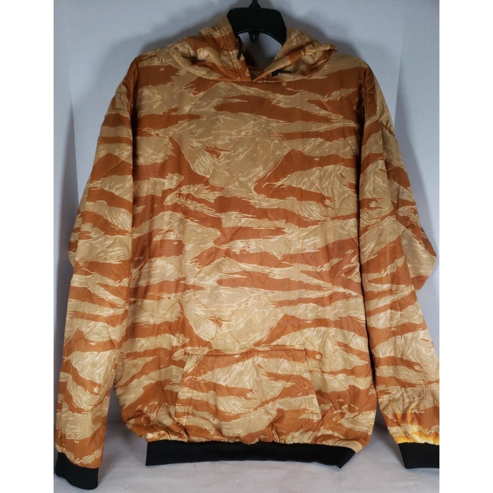 Zero Foxtrot Contraband Mens XL Desert Tiger Stripe Camo Quilted Ripstop Hoodie